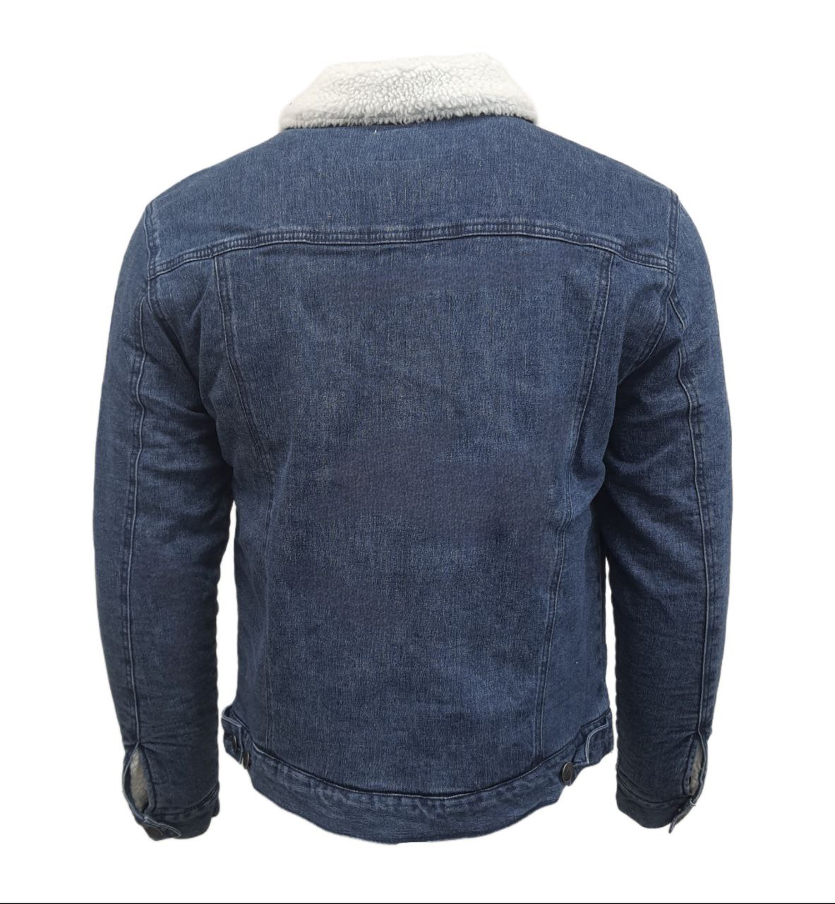 ジャケット・アウター all hemp denim multiple pockets jacket HoodLamb Men's Indigo Denim Hemp Sherpa Lined Jacket 420 MTJ008